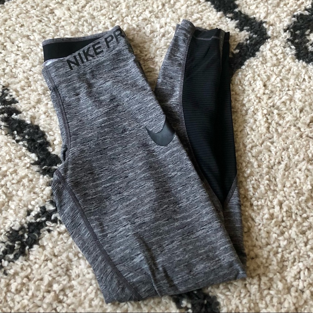 Gray Mesh Nike Pro Leggings